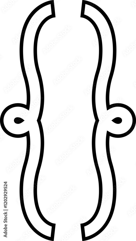 Fototapete curly double braces. symmetric brackets pair, punctuation symbol for mathematics. frames for math in
