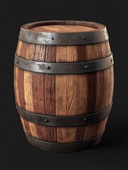 Obraz premium Wooden Barrel on Table