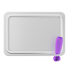 3d alert note paper text box
