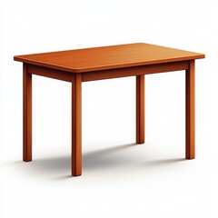 Fototapeta premium A simple wooden table with a smooth surface, perfect for dining or work in a cozy setting. Ideal for home or office use.