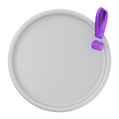 3d alert note paper text box