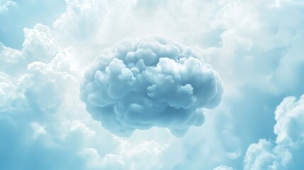 A large cloud with a white spot in the middle