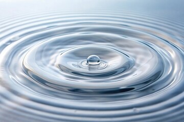 Close-up of a pool of clear slime on a smooth white surface with tiny ripples, viscous fluid, white background