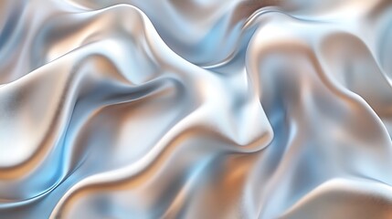 Fototapeta premium Abstract Draped Silver Fabric Texture Background