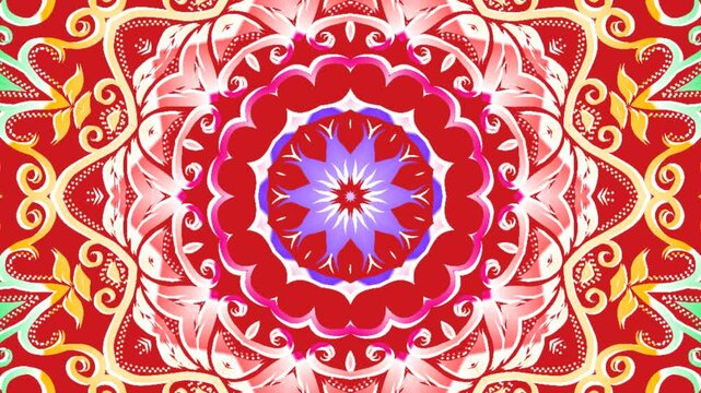 Beautiful batik Gradient COLOUR swirl Hypnotic spiral lines rotating background animation style