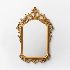 An elegant vintage mirror with intricate golden frame, perfect for home decor and aesthetic...