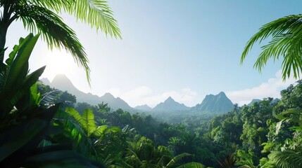 Fototapeta premium Tropical Jungle Landscape