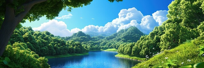 idyllic location with beautiful scenery,