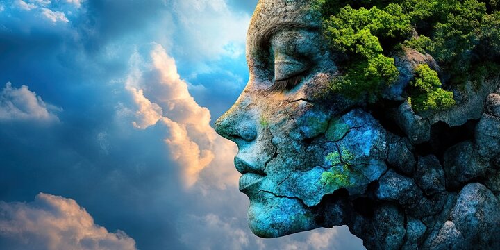 gaia concept for earth day and mother nature