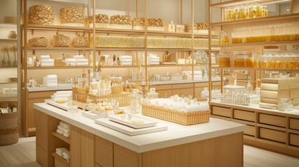 A luxurious, tidy bathroom with sleek countertops, organized storage, and elegant fixtures, creating a clean, clutter-free space for ultimate relaxation and comfort.