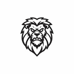 Lion Head Mascot, vector illustration