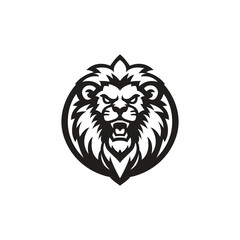 Lion Head Mascot, vector illustration