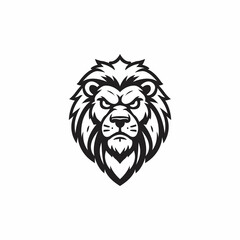 Lion Head Mascot, vector illustration
