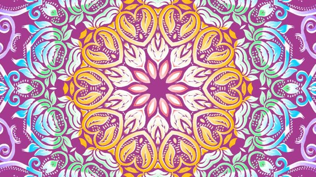 Beautiful batik Gradient COLOUR swirl Hypnotic spiral lines rotating background animation style