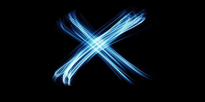 Blue light energy swirls in an abstract background, symbolizing the power of quantum science and advanced technology.