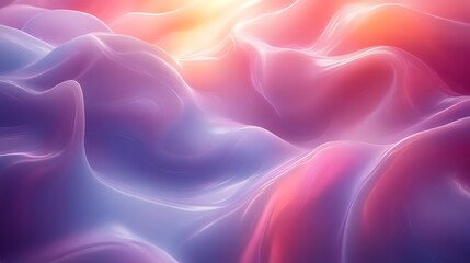 Obraz premium Abstract Pink Purple Swirling Wave Landscape
