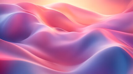 Obraz premium Abstract Pink and Purple Wavy Landscape