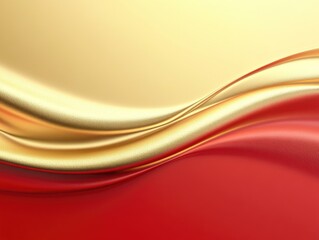 Obraz premium Red and Gold Abstract Waves Background
