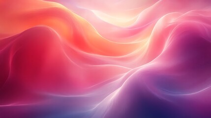 Obraz premium Abstract Pink Purple and Orange Wave Design