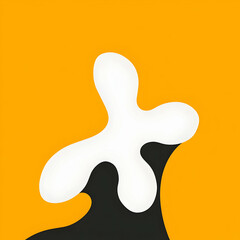 Abstract Orange Black White Background Illustration