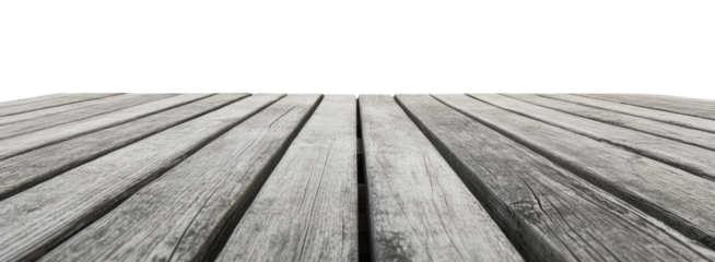 Wooden floor isolated on transparent background