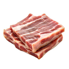 Obraz premium Raw Slab of Marbled Pork Ribs or Bacon High Protein Meat Cut Ready for Cooking
