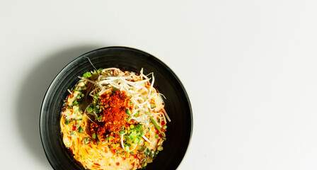 Japanese spicy ramen noodle in bowl