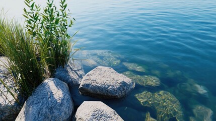 Tranquil Lakeside Scene