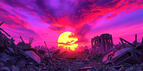 Gordijnen apocalypse landscape © Steph