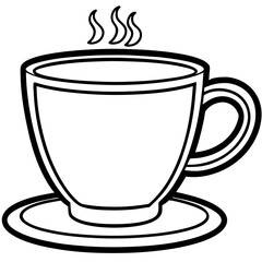 Abstract Coffee Cup Vector Sketch