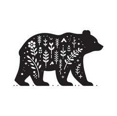 bear silhouette vector illustration