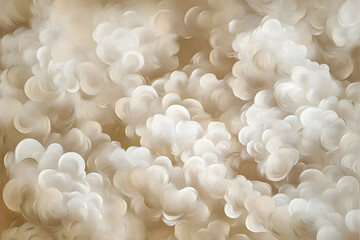 Abstract Background with Soft White and Beige Swirls Creates a Dreamy Atmosphere