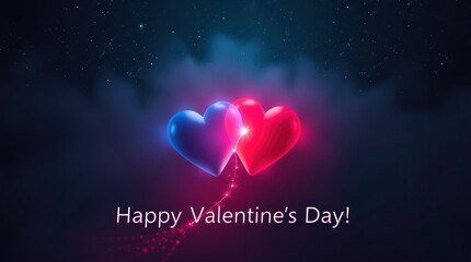 A romantic red and pink heart background design for Valentine's Day