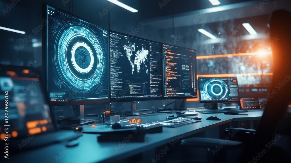 Poster Advanced Technology Workstation Displays Global Data Analysis