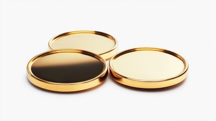 Mirrors on white surface