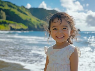 Girl on Beach Ocean