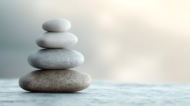 Balanced stones zen garden serenity outdoor calm nature