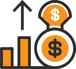 Free SVG of Financial Growth Money Bag Illustration