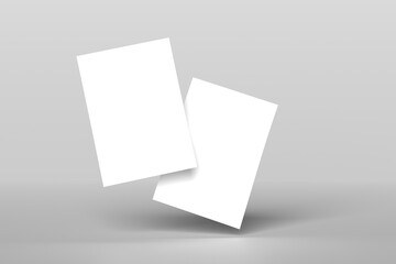 3D White Clear Paper With Shadow