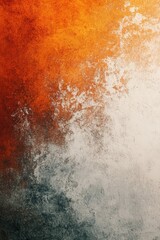 Black and White Image on Orange and White Background