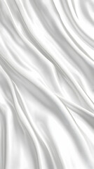 Fototapeta premium Smooth Elegant White Silk Fabric Flows Gracefully, Creating a Luxurious Background for Design Projects