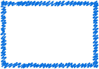 手描きのクレヨン素材　背景　フレーム