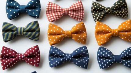 Colorful Bow Ties with Polka Dots for Stylish Pets