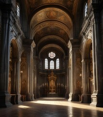 Fototapeta premium Baroque architecture of the Church of Saints Cyril and Methodius in Prague , baroque, architecture, methodius