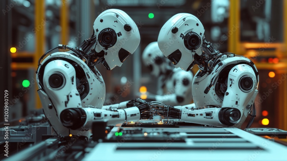 Poster Two Advanced Robots Collaborate on Precision Assembly