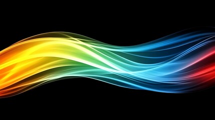 Abstract Rainbow Wave Design Showing Vibrant Colors
