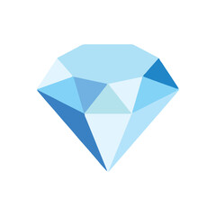 3d blue Diamond isolated on white background