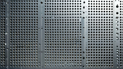 Perforated metal sheet, industrial texture, factory background, design element