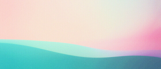 Minimalist abstract soft grainy grain noise gradient with pastel blue, pink, yellow, feminine beauty skincare brand marketing product banner poster website design background.