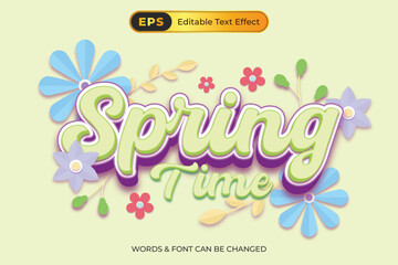 Spring Time Editable Text Effect